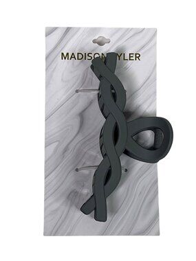 Madison Tyler Gray Twisted Hair Claw Clip Womens Hair Accessory